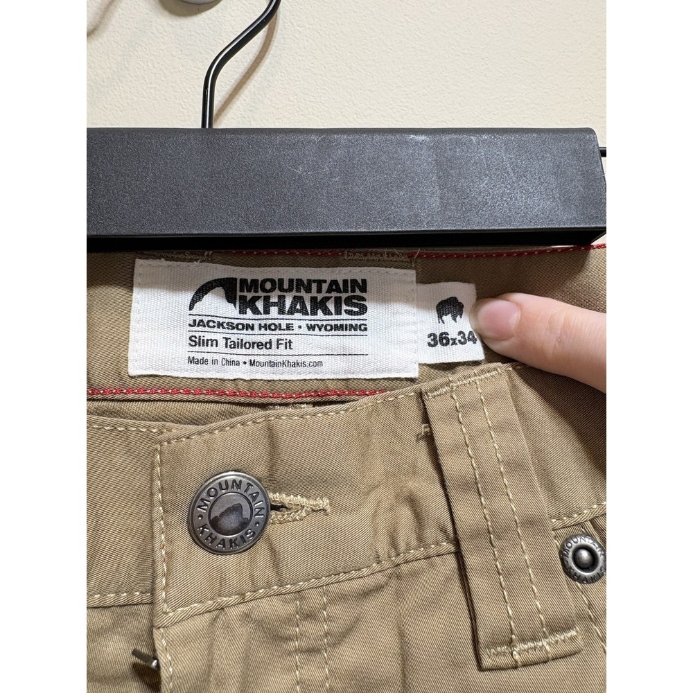 Mountain Khakis MK Slim Tailored Fit Men's Khaki Pants 36 x 34 (actual 36 x 27) - Picture 2 of 13